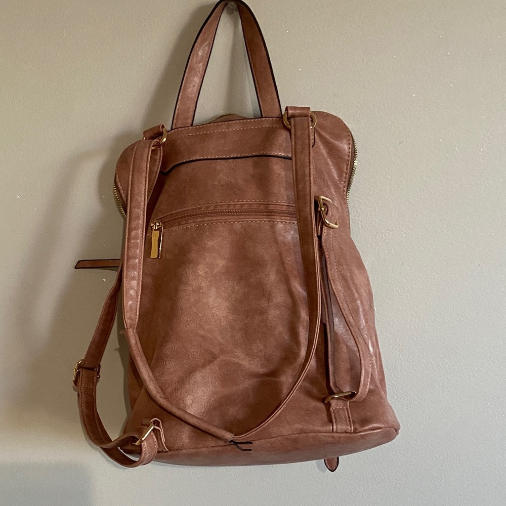 Pinkish Leather Backpack - Picture 3 of 4